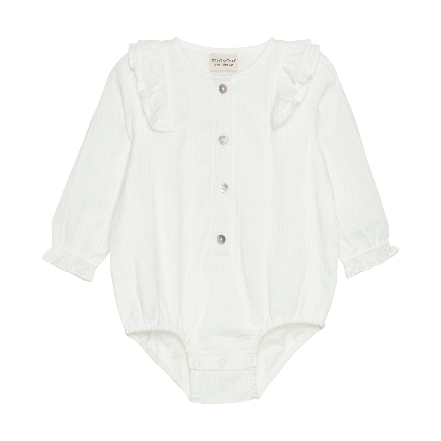 Der festliche Body von minymo ist ein Must-have für jeden Anlass. Mit langen Ärmeln und einem verspielten Design ist er nicht nur modisch, sondern auch funktional