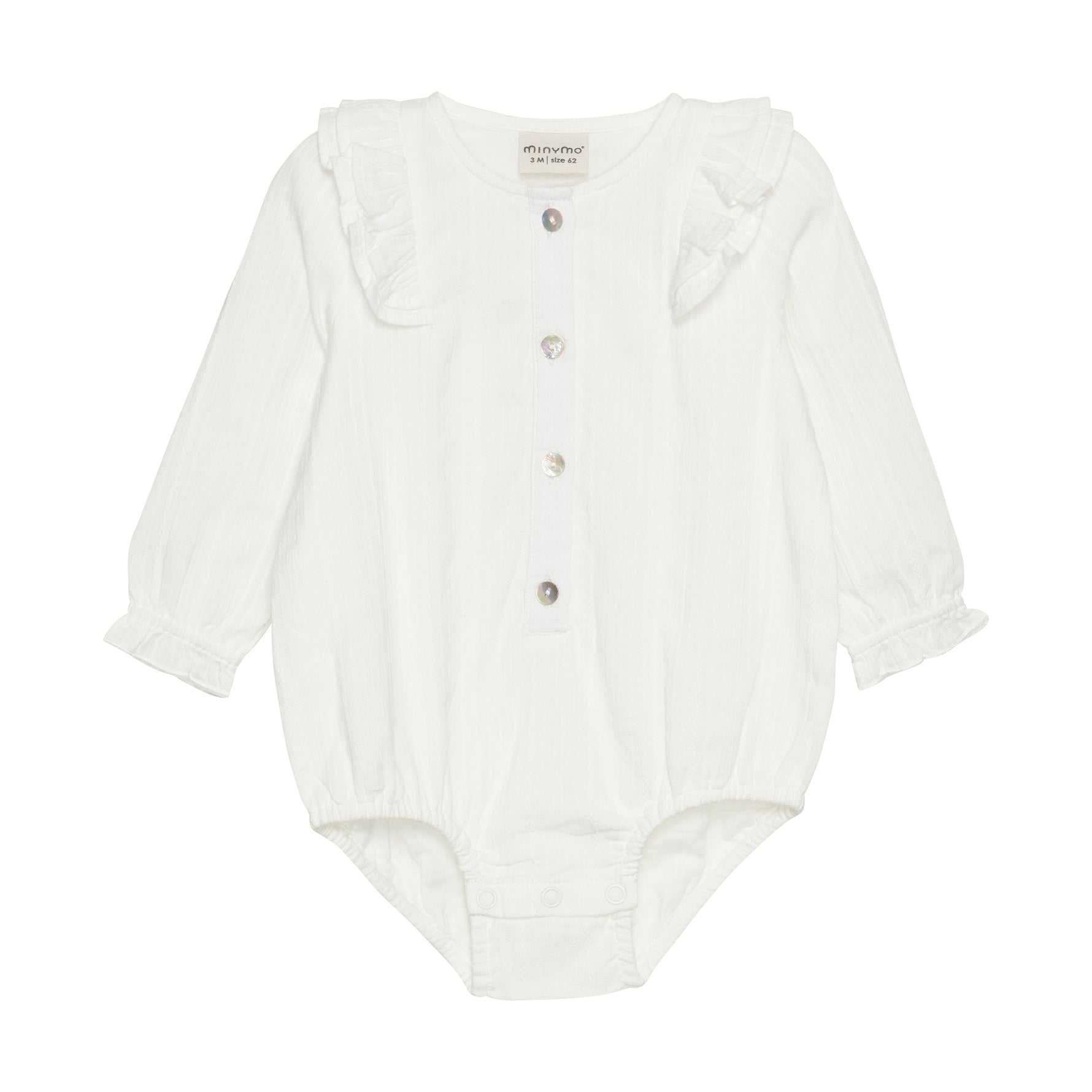 Der festliche Body von minymo ist ein Must-have für jeden Anlass. Mit langen Ärmeln und einem verspielten Design ist er nicht nur modisch, sondern auch funktional