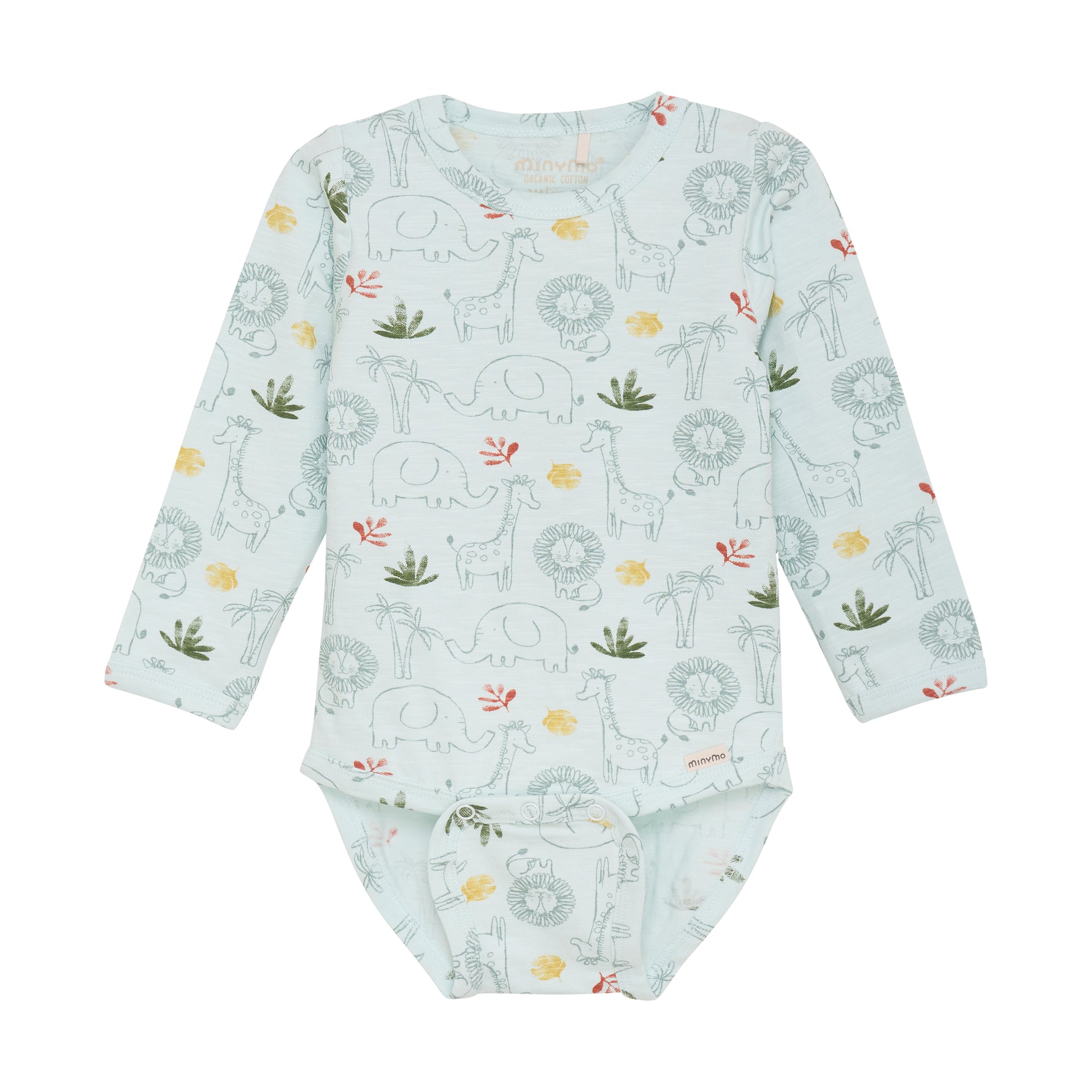 Dieser hellblaue langarm Body ist ein absolutes Must-Have für Babys mit seinem Safari-Print. Hochwertige Qualität und ein angenehmes Tragegefühl machen ihn zum idealen Begleiter für den Alltag. Der allover Print sorgt für einen verspielten Look und hält dein Baby stets im Trend.