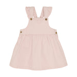 Dieses Kleid von MINYMO besticht durch sein zartes Rosa und die eleganten weißen Streifen, die jedem Auftritt eine frische und stilvolle Note verleihen.