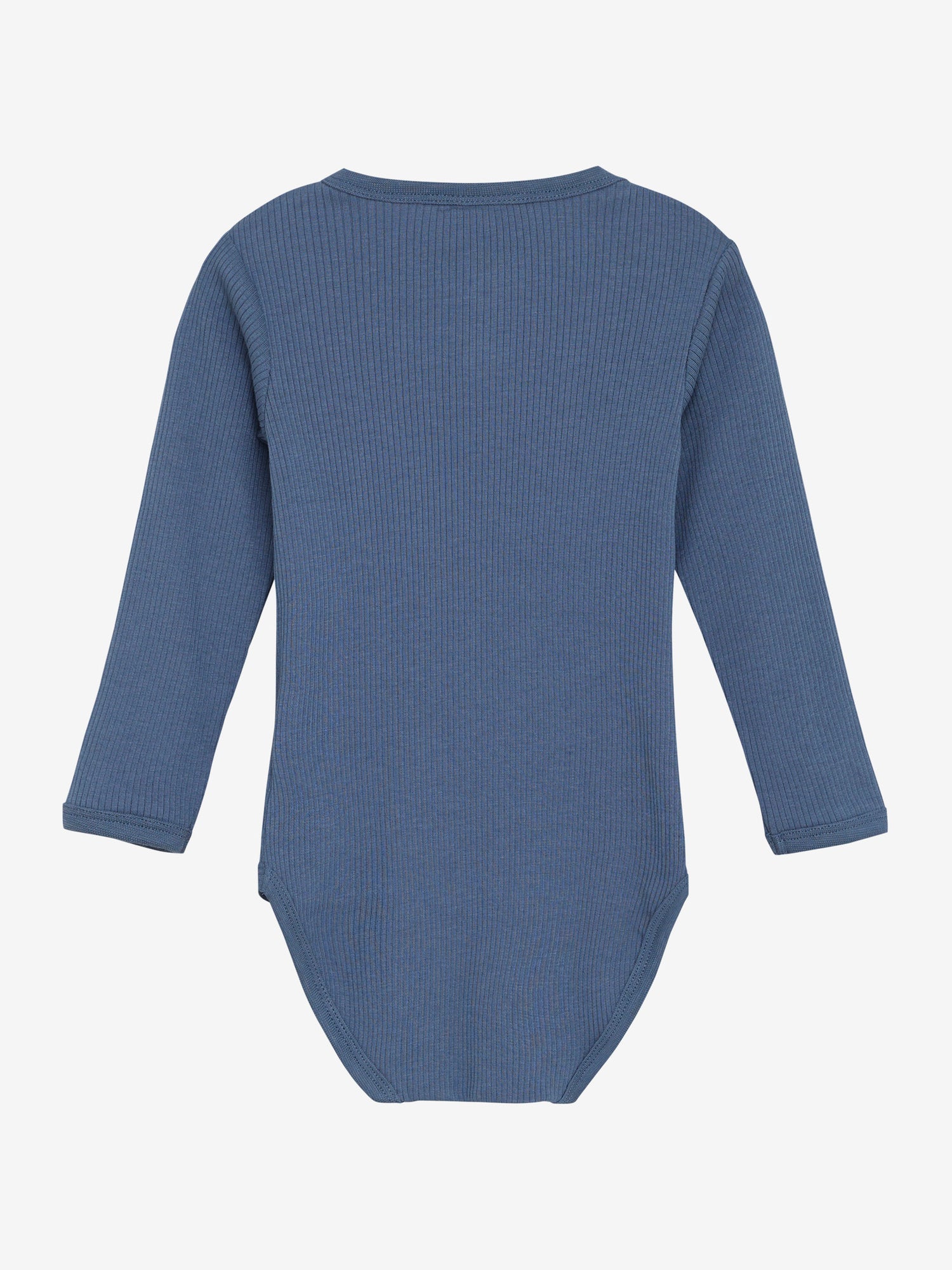 Dieser blaue, gerippte MINYMO Body besticht durch zarte, liebevoll gestaltete Knöpfchen und verleiht jedem Outfit eine elegante Note.