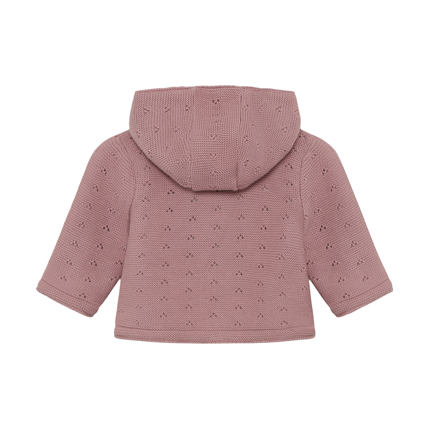 Die zart rosa Strickjacke von Minymo ist mit einem weichen Futter und einer Kapuze ausgestattet, die für zusätzlichen Schutz und Komfort sorgt. Dieses Design vereint funktionale Wärme mit einem ansprechenden Look, der sich ideal für die kühleren Tage eignet. 