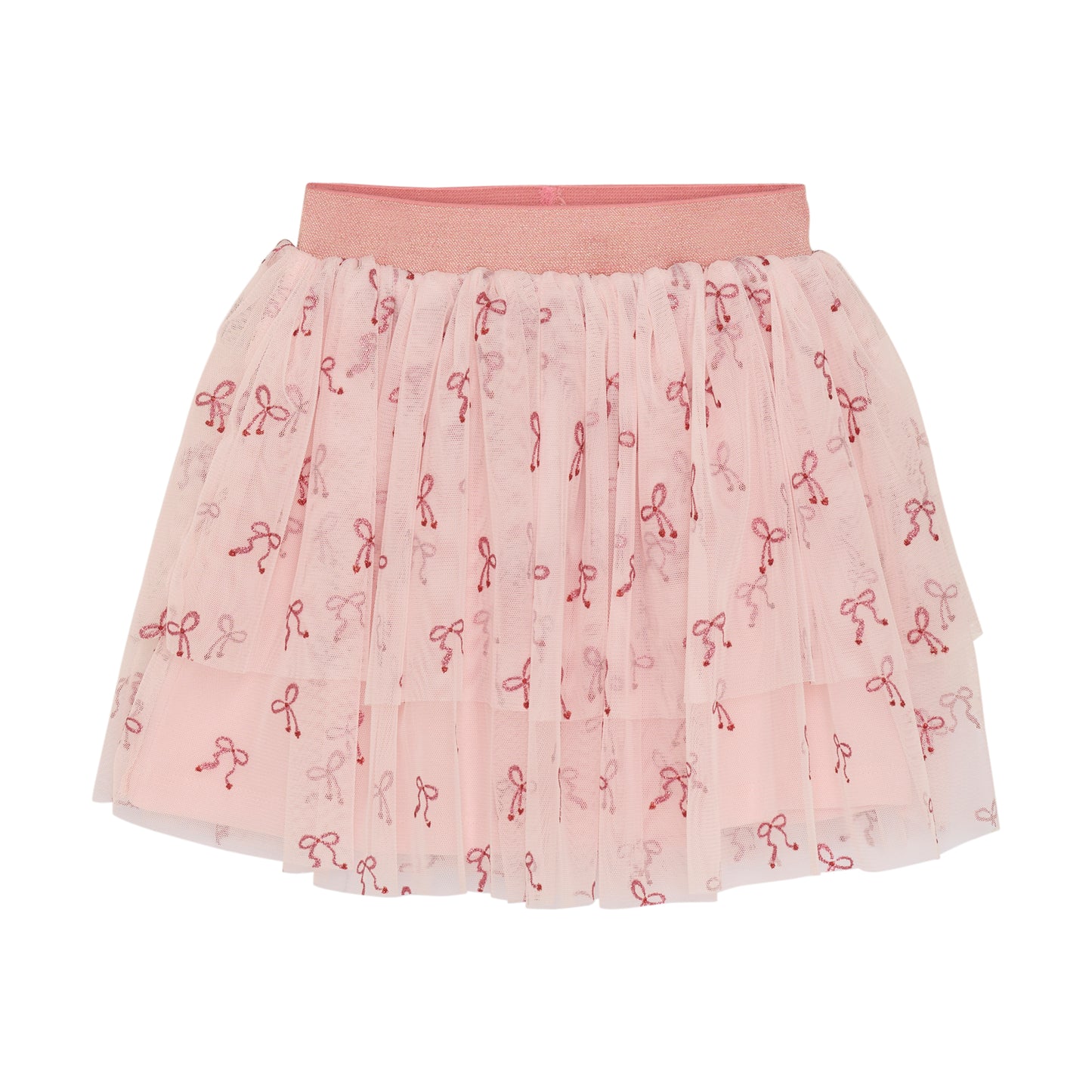 Der rosa Rock von MINYMO begeistert mit funkelnden Schleifen und verleiht jedem Look eine besondere Note.