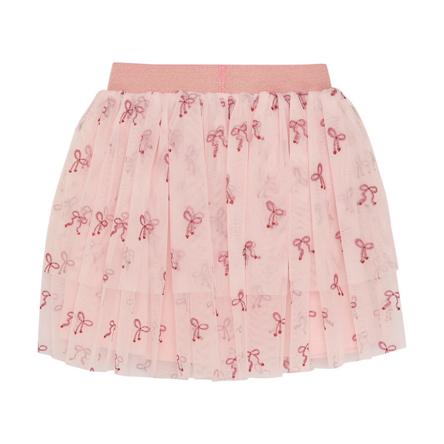 Der rosa Rock von MINYMO begeistert mit funkelnden Schleifen und verleiht jedem Look eine besondere Note.