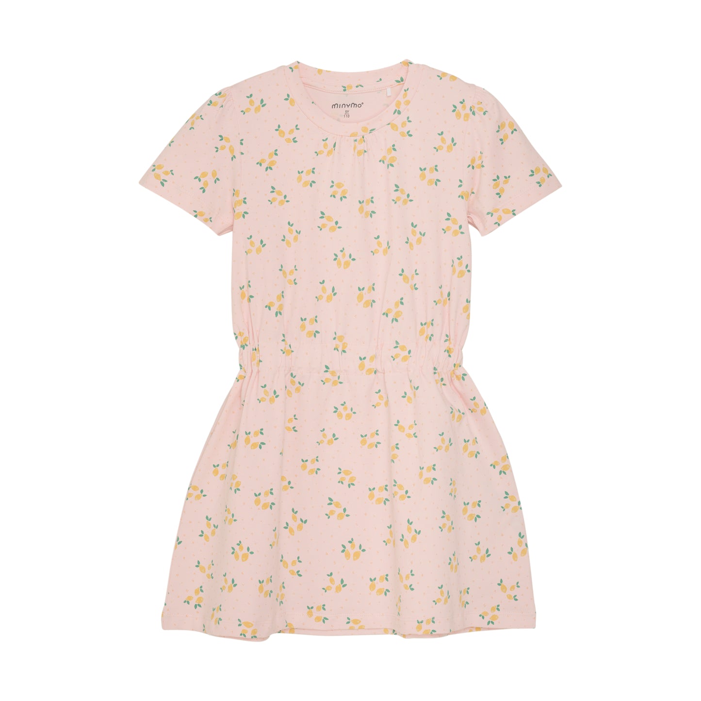 Das rosa Kleid von MINYMO zaubert mit seinem spritzigen Zitronenmuster gute Laune und verbindet verspielte Details mit toller Qualität.