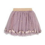 Eleganter lila Rock von Minymo mit zierlichen Pferdedesigns – perfekt für kleine Fashionistas, die Stil und Komfort lieben.