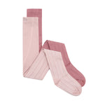 2er Pack rosa Strumpfhose mit Muster von Minymo – hochwertige Qualität mit angenehmem Tragekomfort. Die Strumpfhosen bestehen aus 78% Baumwolle, 20% Polyamid und 2% Elastan und bieten optimale Passform und Haltbarkeit für den Alltag.