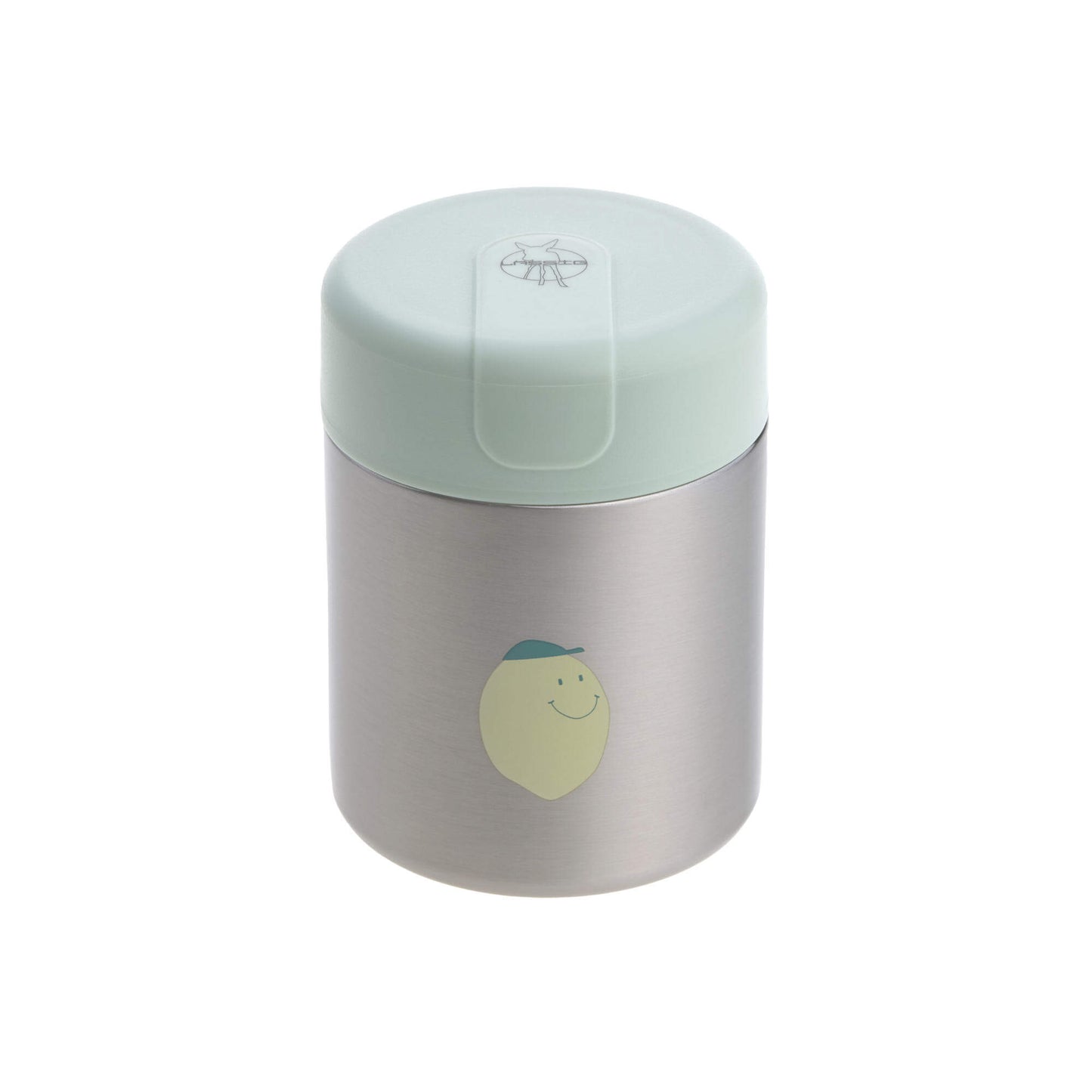 Babybrei to go. Mit dem doppelwandigen Edelstahl Thermobehälter im Happy Fruits Lemon Design ist das Essen auch unterwegs sofort servierbereit. Der auslaufsichere Food Jar fasst 315 ml und hält Lebensmittel zuverlässig warm oder kalt. BPA-frei.
