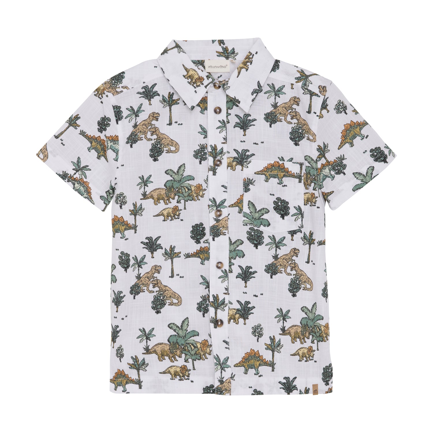 Das MINYMO Shirt besticht durch seinen detailreichen Dinosaurier-Print und verbindet Komfort mit einem markanten Design.