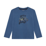 Dunkelblaues langarm T-Shirt von MINYMO mit Buggy Motiv.