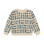 Langarm Sweatshirt mit All-Over Skateboard Print von MINYMO.