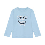 Hellblaues langarm Shirt von MINYMO mit nettem Design.