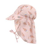 Der rosa Kinder Sonnenhut von Lässig mit extra langem Nackenschutz und UV-Schutz 80 schützt den Kopf, Nacken und die Augen von Babys und Kleinkindern. Waschbar, atmungsaktiv, schnelltrocknend.