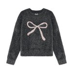 Ein weiches Knit Pullover mit funkelndem Glitzer und zierlichem Schleifenmotiv – perfekt für stilbewusste Kids. Die hochwertige Mischung aus Nylon und Metallic Fiber sorgt für Glanz und Strapazierfähigkeit. Ideal für besondere Anlässe oder als Lieblingsstück im Alltag.