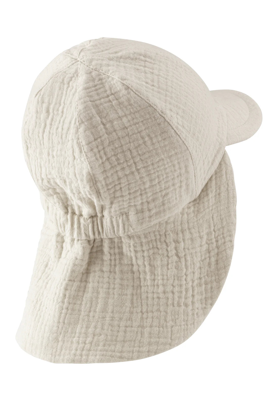 Diese weiße Schirmmütze aus weichem Musselin von Sterntaler bietet optimalen Schutz und Komfort für empfindliche Haut.