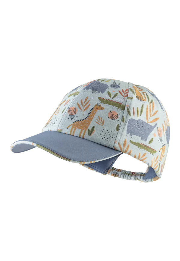 Die Basecap Safari überzeugt mit süßem Safari-Tier-Design und hohem Tragekomfort. Aus 95 % Baumwolle und 5 % Elasthan gefertigt, passt sie sich angenehm an. Das verstellbare Gummiband sorgt für sicheren Sitz, während der UV-Schutz 50+ Ihre Haut schützt. Ideal für sonnige Tage draußen und schadstofffrei dank OEKO-TEX Zertifikat.