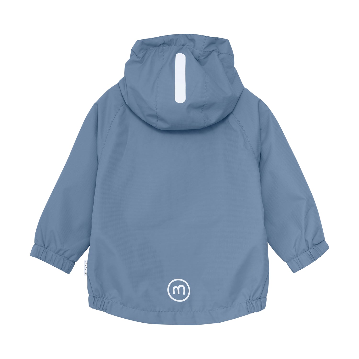 Diese blaue Regenjacke von MINYMO bietet zuverlässigen Schutz bei nassem Wetter und überzeugt durch hochwertige Verarbeitung und funktionales Design.