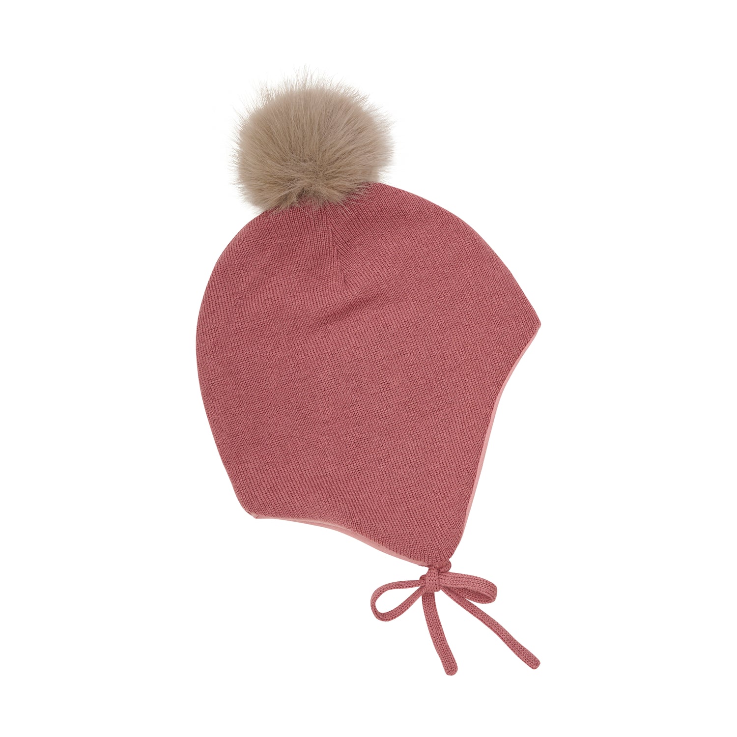Diese rosa Haube von MINYMO bietet dank des abnehmbaren Kunstfell-Pompoms vielseitigen Tragekomfort und passt sich Ihren Bedürfnissen an.