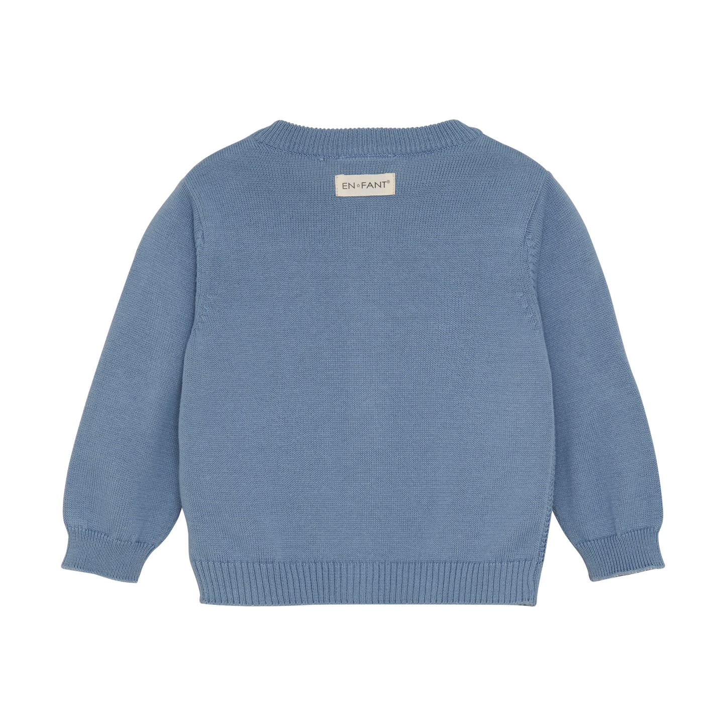ie blaue Strickweste von Enfant überzeugt mit hochwertiger Verarbeitung und weichem Material. Sie bietet angenehmen Tragekomfort und lässt sich vielseitig zu verschiedenen Outfits kombinieren – perfekt für stilbewusste Kinder.