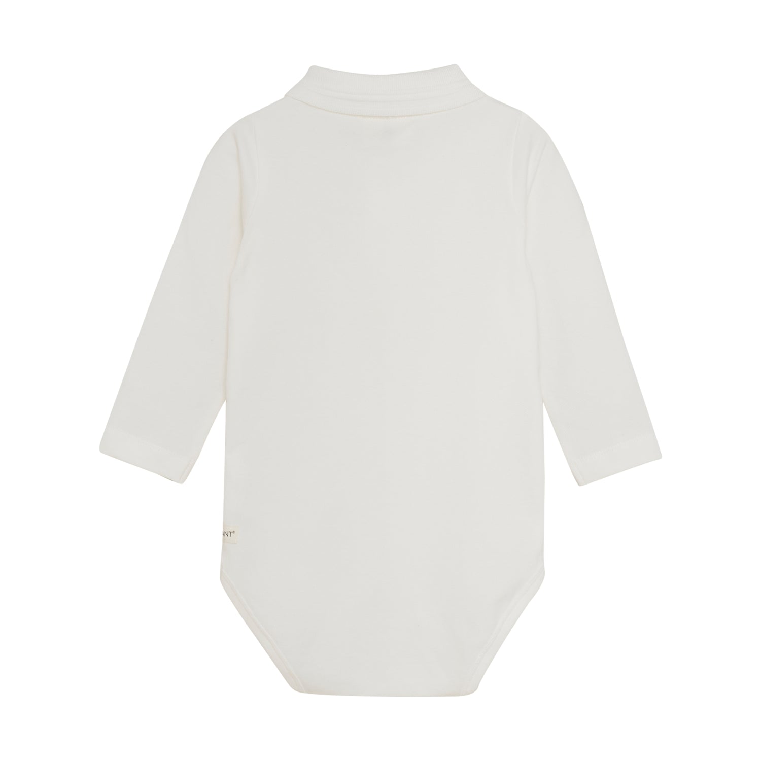 Dieser weiße Langarm-Body im Polo-Stil von Enfant vereint Komfort und Stil perfekt für Ihr Baby.