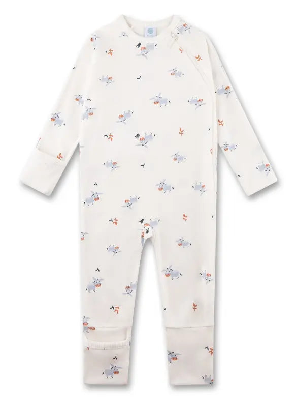 Dieses off-white Overall von Sanetta besticht durch charmante Esel-Motive und bietet eine hochwertige Verarbeitung für optimalen Tragekomfort.