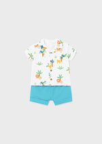 Set bestehend aus einem Hemd und Bermudas für Neugeborene von Mayoral