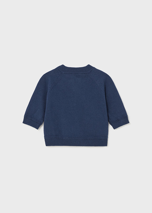 Strickjacke mit Bomberkragen, Reißverschluss und Taschen auf der Vorderseite aus der festlichen Kollektion von Mayoral