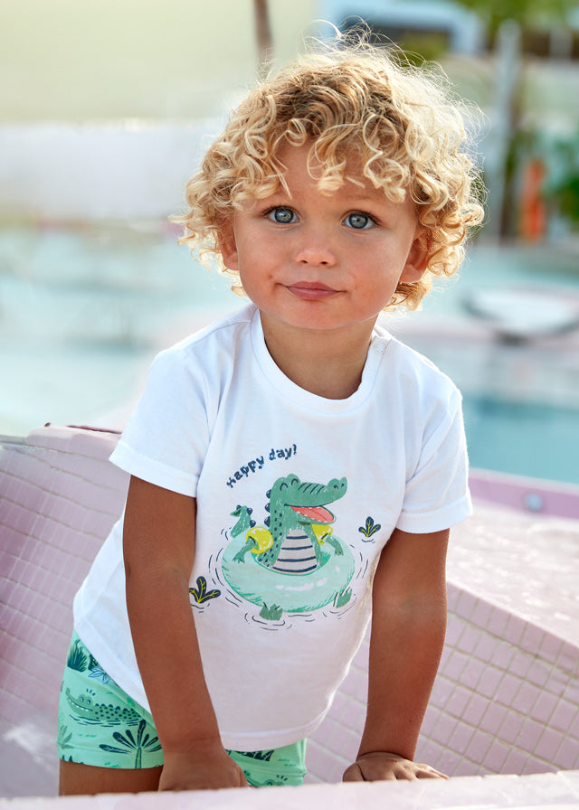 Set bestehend aus Badehose und T-Shirt aus der Kollektion Croco von Mayoral
