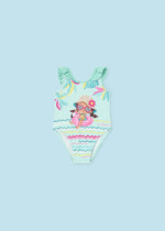 Badeanzug in türkis mit Aufdruck von Mayoral