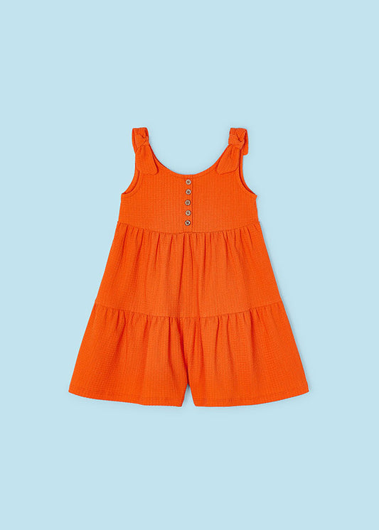 Jumpsuit in orange prefect für den Sommer luftig und leicht von Mayoral