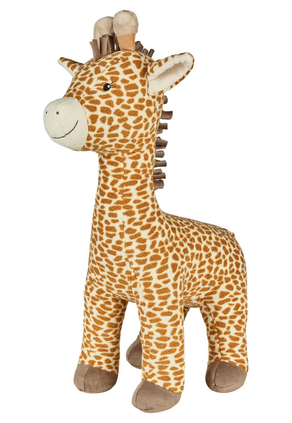 Das Kuscheltier XXL Giraffe Kaya ist 60 cm groß und besonders weich. Es bietet viel Kuschelspaß dank flauschigem Stoff und hochwertiger Füllung. Das liebevoll gestaltete Design mit freundlichem Gesicht macht es zum perfekten Begleiter für Kinder. Einfach waschbar für frische Sauberkeit.