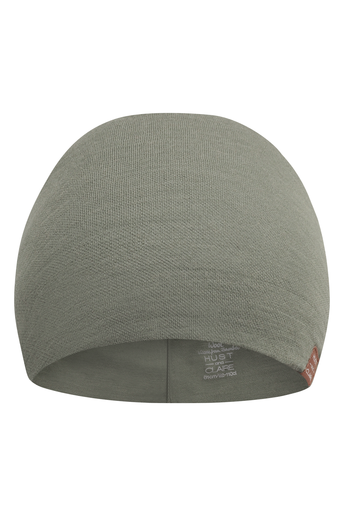 Diese olivgrüne Mütze aus Wolle von Hust & Claire überzeugt durch ihr zeitloses Design und sorgt für angenehmen Tragekomfort.