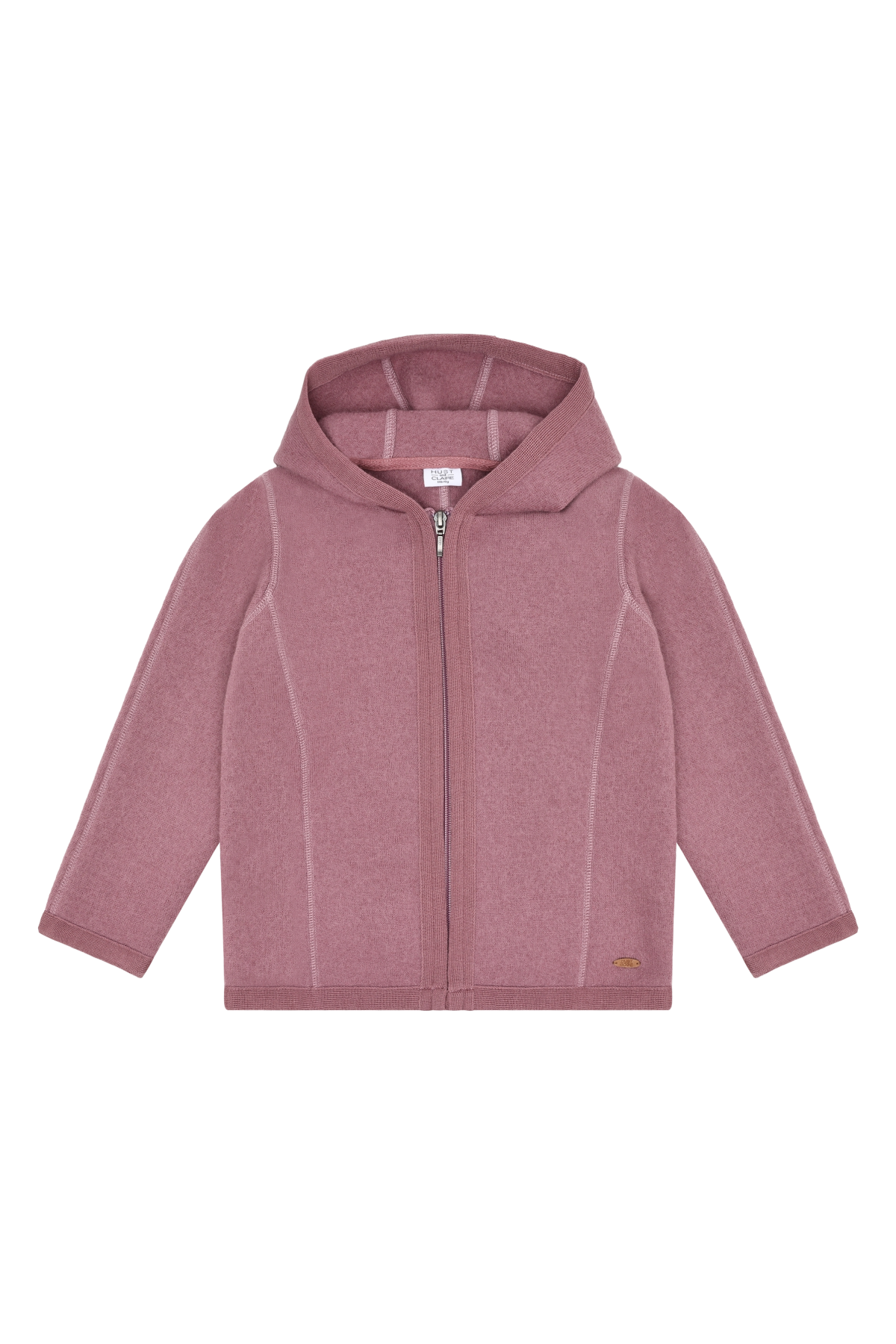 Die rosa Wolljacke von Hust & Claire sorgt für wohlige Wärme und ein angenehmes Tragegefühl.