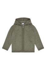 Die olivgrüne Wolljacke von Hust & Claire bietet zuverlässigen Schutz und angenehmen Tragekomfort für jede Gelegenheit.