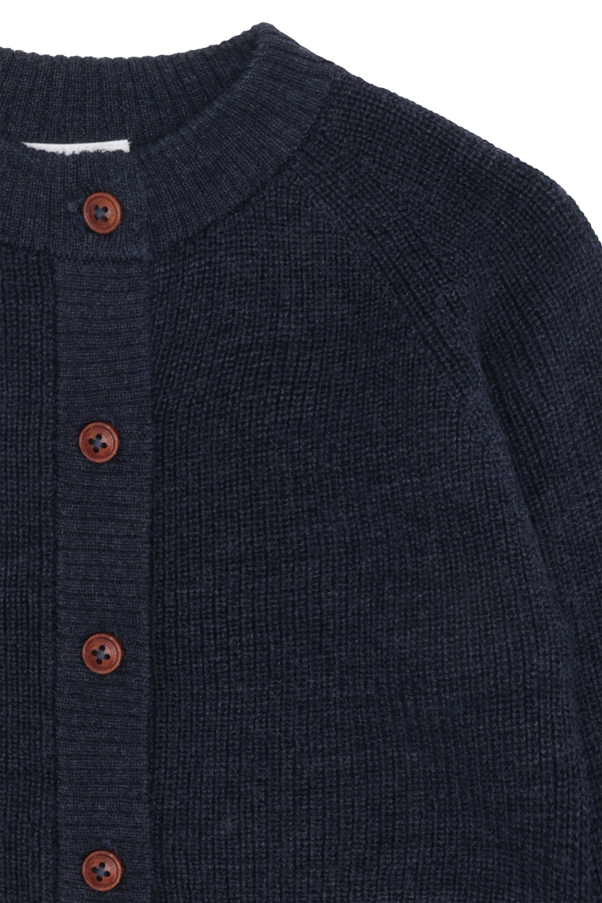 Kuscheliger, dunkler Wollcardigan von Hust & Claire, der dich warm und stylisch durch den Tag begleitet.