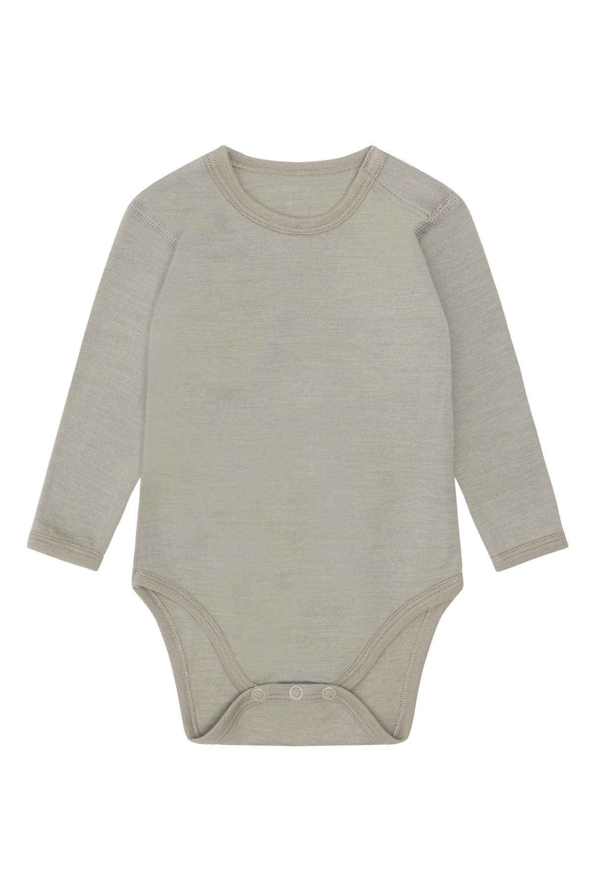 Dieser grüne Langarm-Body aus hochwertiger Wolle von Hust & Claire bietet angenehmen Tragekomfort und natürliche Wärme für Ihr Kind.