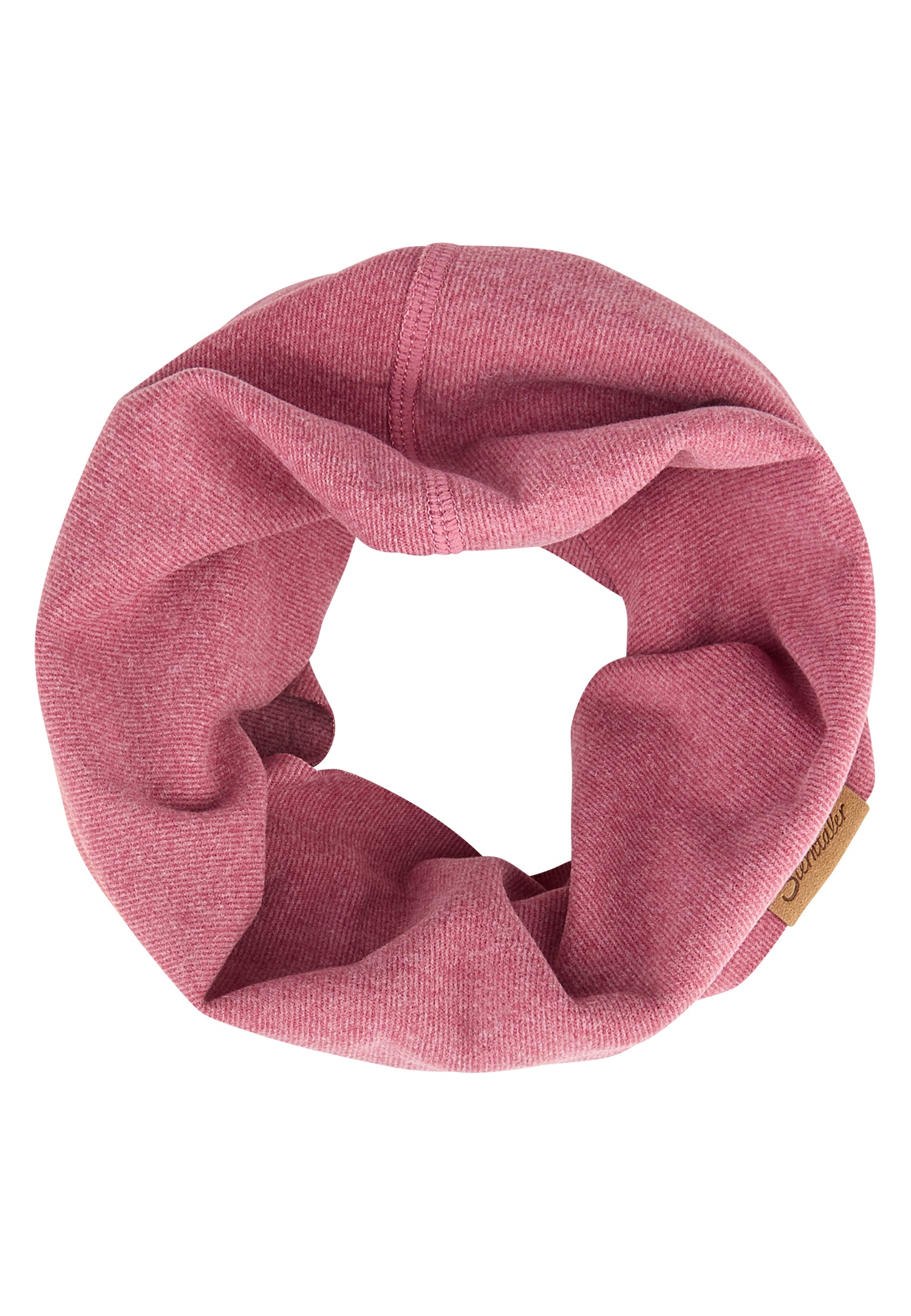 Dieser zarte Schlauchschal in Rosa aus feinem Strick von Sterntaler verbindet stilvolle Eleganz mit angenehmem Tragekomfort.