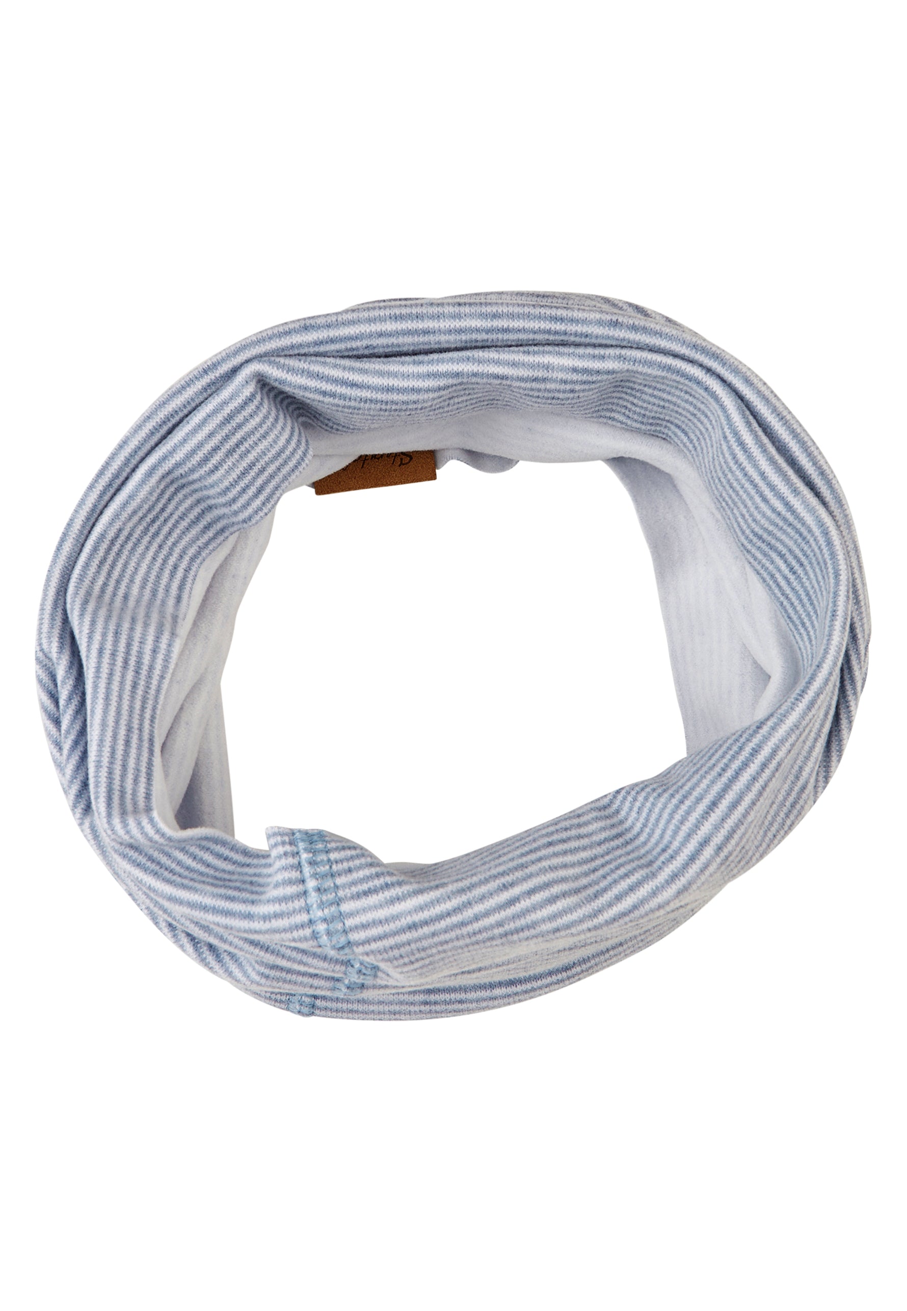 Der Schlauchschal von Sterntaler besticht durch sein attraktives Design mit blauen Streifen.