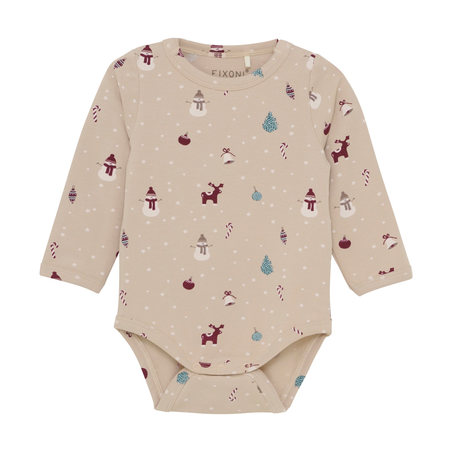 Dieser langarm Body von Fixoni mit Weihnachtsprint ist perfekt für Babys geeignet. Der kuschelige Stoff sorgt für Wärme und Komfort, während der niedliche Weihnachtsprint für festliche Stimmung sorgt. Ein Muss für die Feiertage!