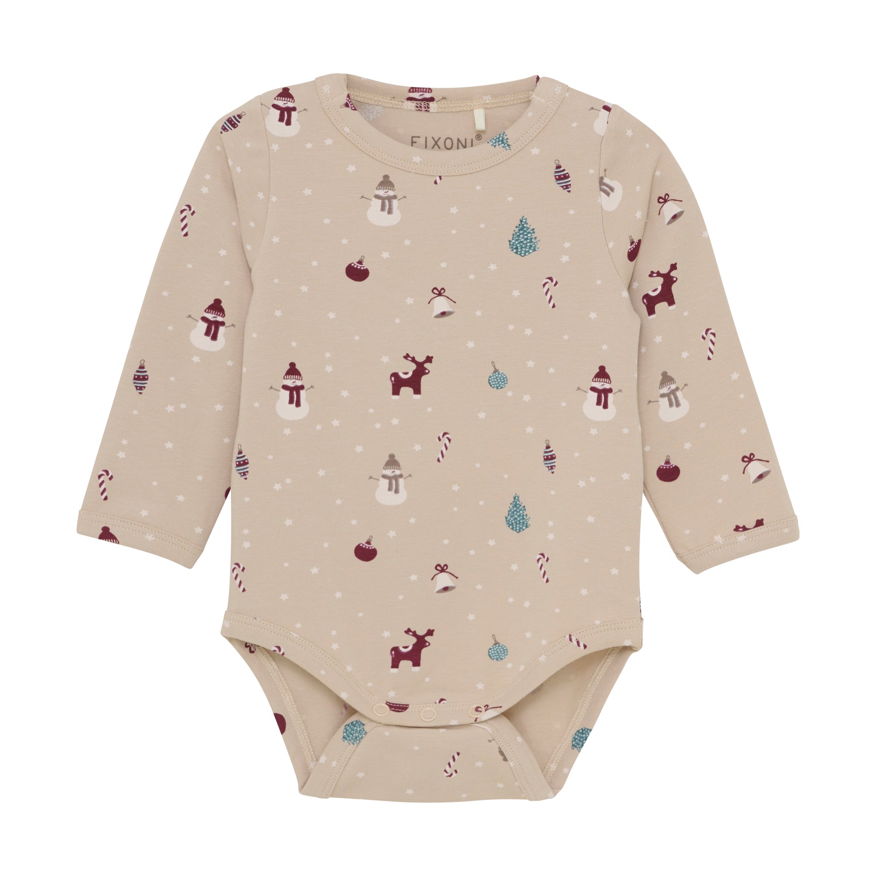 Dieser langarm Body von Fixoni mit Weihnachtsprint ist perfekt für Babys geeignet. Der kuschelige Stoff sorgt für Wärme und Komfort, während der niedliche Weihnachtsprint für festliche Stimmung sorgt. Ein Muss für die Feiertage!