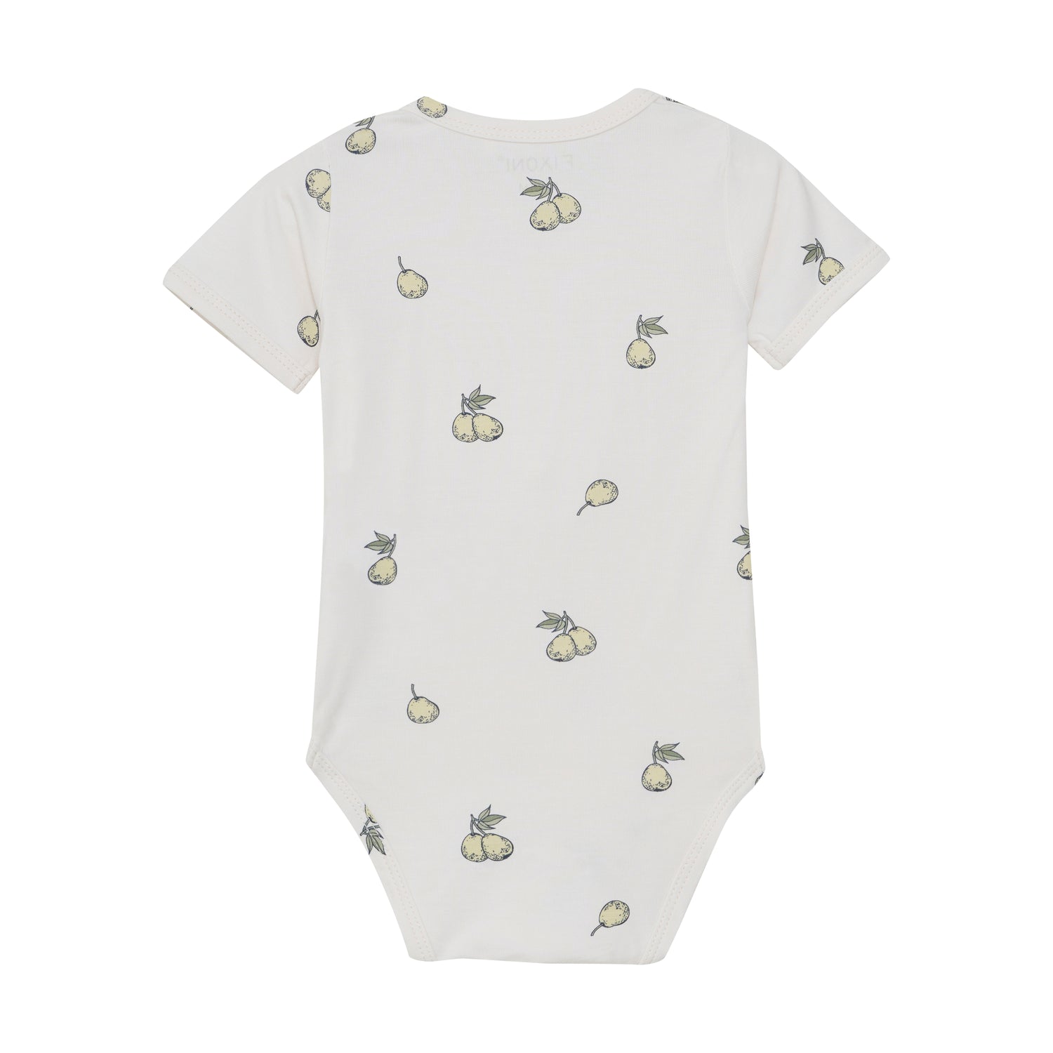 Kurzärmeliger Body von Fixoni mit charmantem Birnenmotiv – die perfekte Wahl für sommerliche Tage. Dieser stilvolle Sommerbody vereint Komfort mit einem verspielten Design für die warme Jahreszeit.