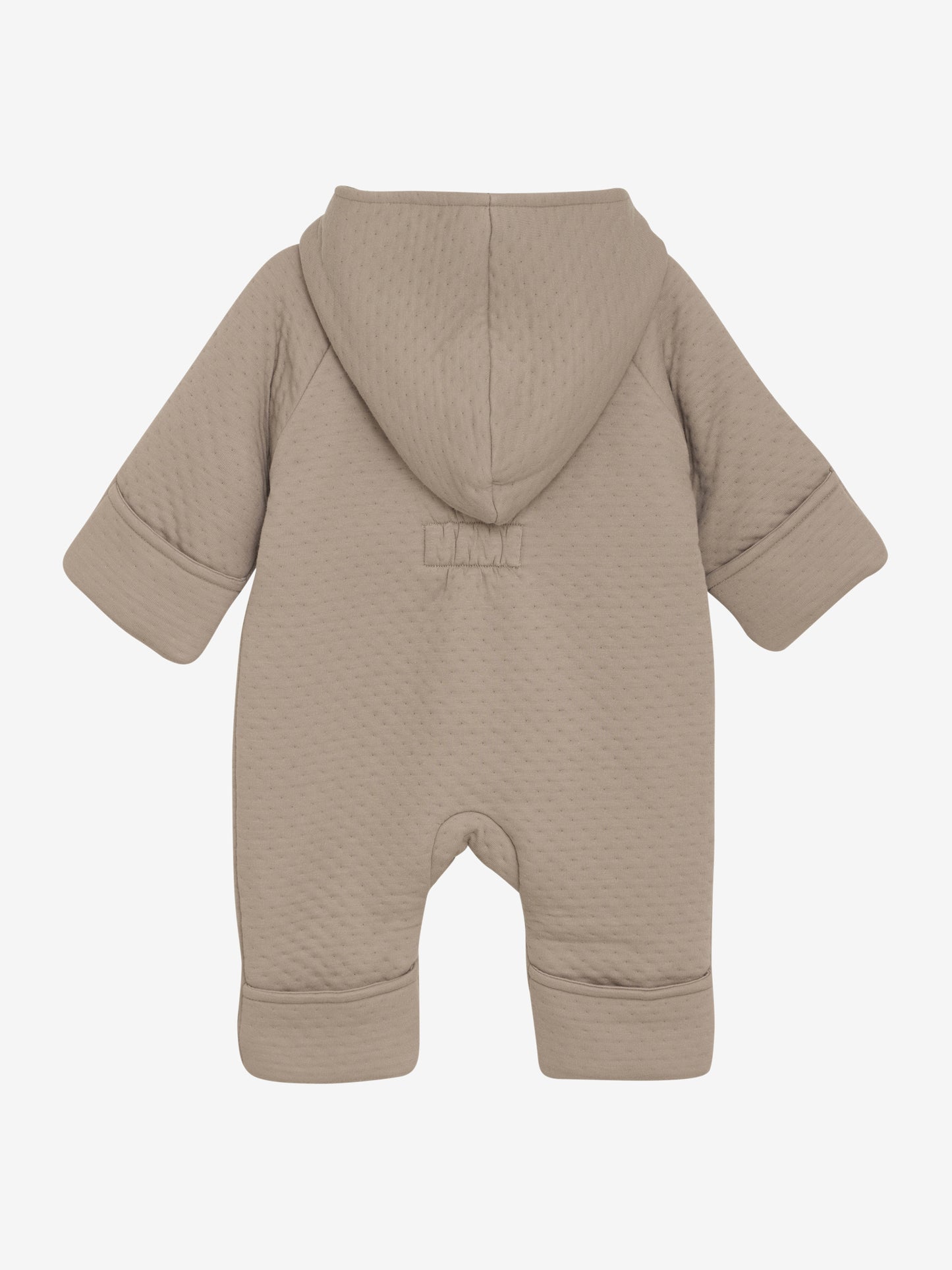 Eleganter beiger Overall mit Kapuze von Fixoni, der durch hochwertige Verarbeitung und zeitloses Design überzeugt.