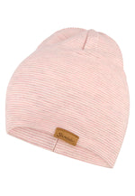 Diese Haube von Sterntaler besticht durch ihr rosa Streifenmuster und sorgt für einen charmanten Look.