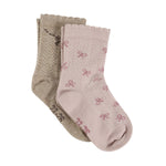 2er Pack Socken in Braun und Rosa von MINYMO.