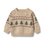 Der Jacquard Pullover Balou von WHEAT aus weicher Bio-Baumwolle bietet mit lockerem Schnitt und festlichem Weihnachtsprint genau den richtigen Komfort für spielerische Kinder. Mit elastischen Bündchen und zertifizierter Qualität ist er perfekt für gemütliche Wintertage.