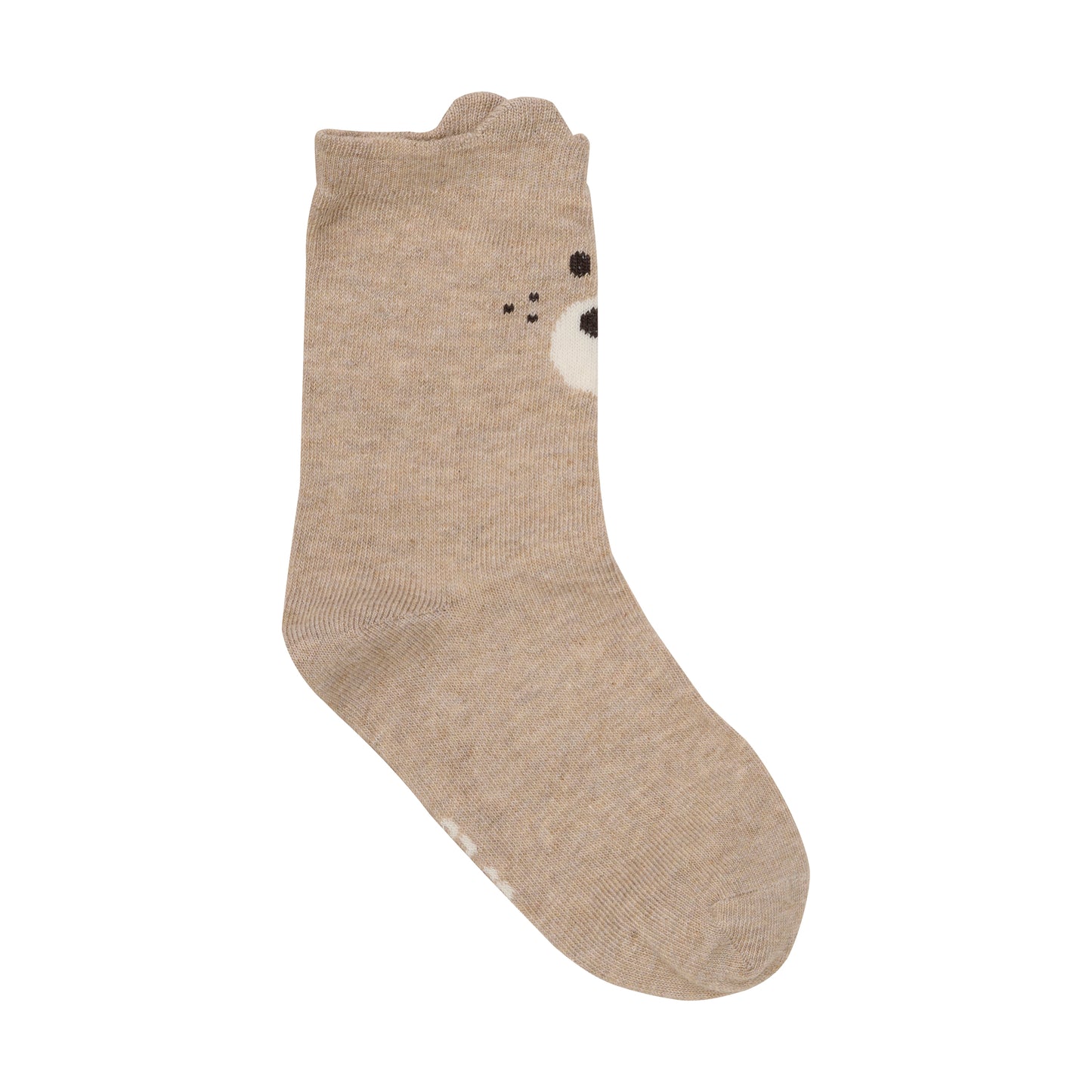 2er Pack braune MINYMO Socken mit süßen Bärenmotiven.