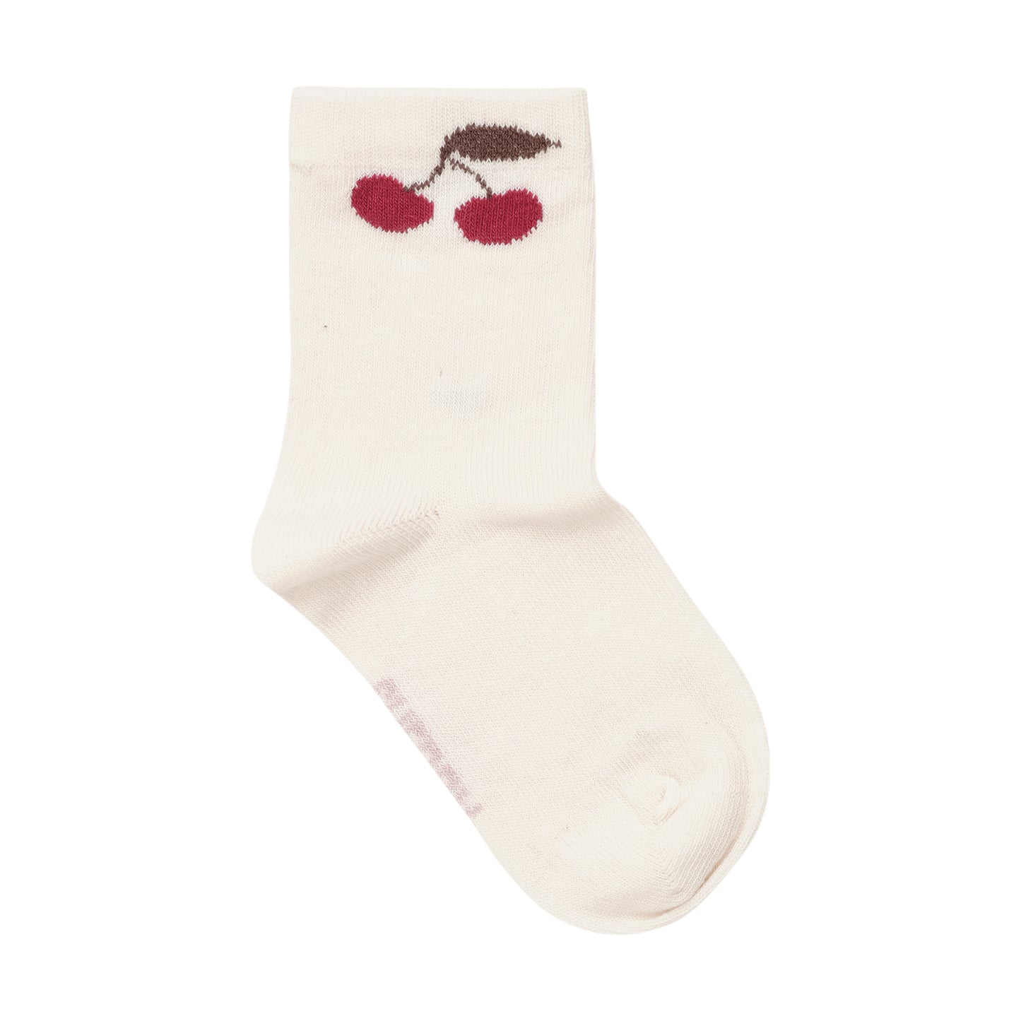Zweierpack Socken von MINYMO mit 3D-Kirschdesigns in ansprechenden Farbtönen.