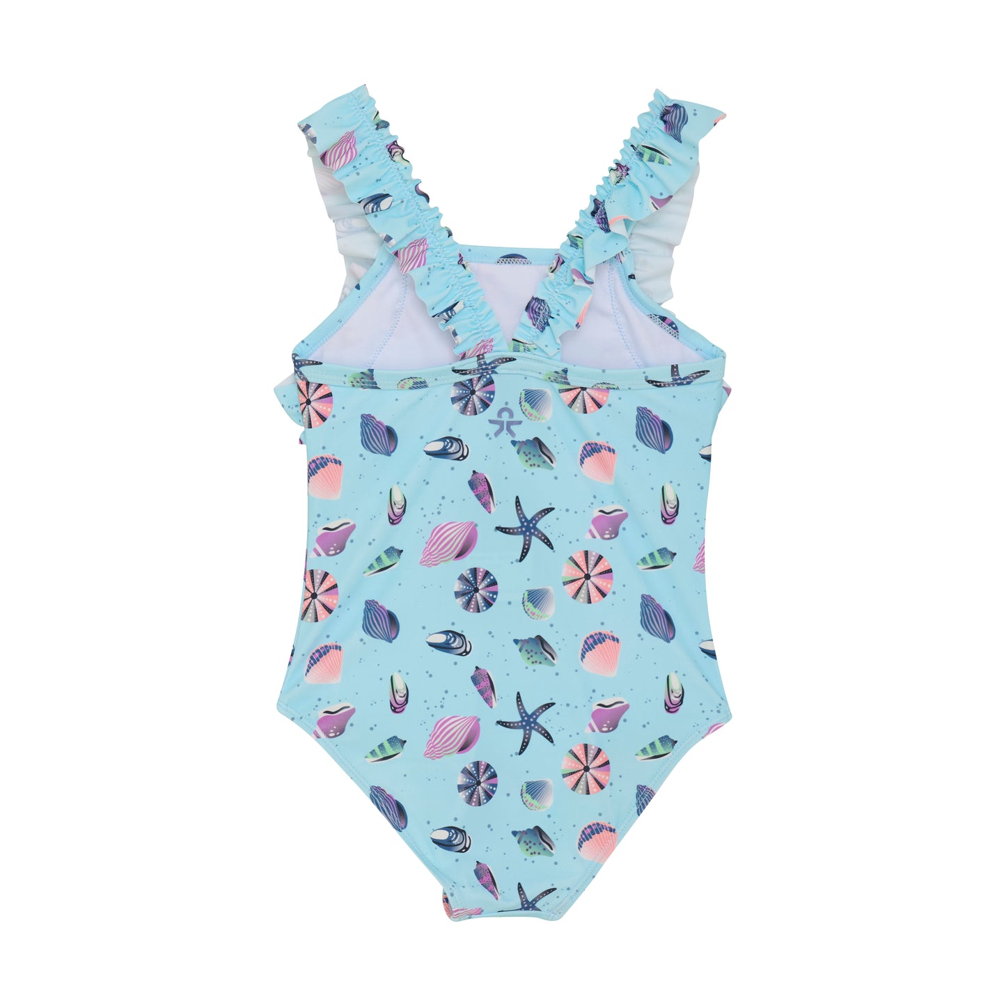 Dieser blaue Badeanzug von Color Kids besticht durch ein maritimes Muster und sorgt für einen fröhlichen Auftritt am Wasser.