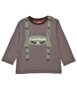 Klassisches Langarm-T-Shirt mit charmanten Traktor-Motiv und feinen Streifen von Bondi. Das weiche Single-Jersey aus 100% Baumwolle bietet optimalen Tragekomfort für Kinder. Perfekt für den Alltag – robust, pflegeleicht und zeitlos schön.