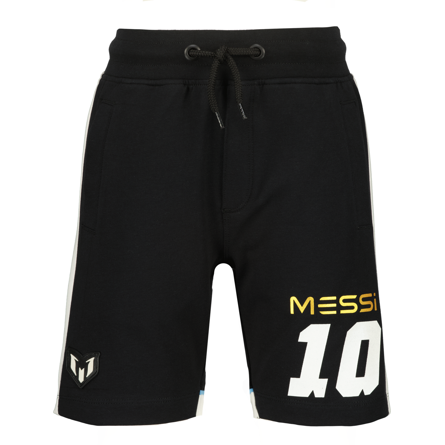 kurze Shorts in schwarz mit MESSI-Logo